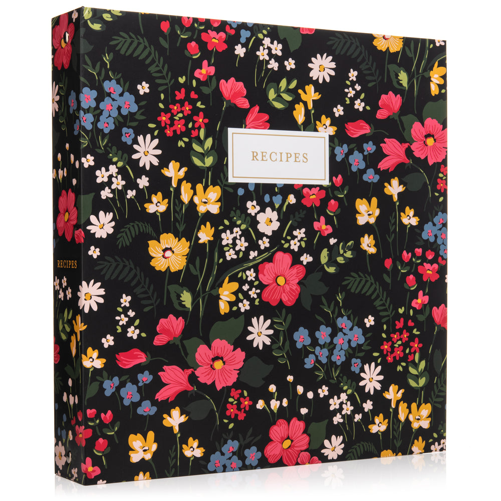 Recipe Binder Kit 8.5x11 (Midnight Bloom) - Full-Page with Clear Prote –  Jot & Mark
